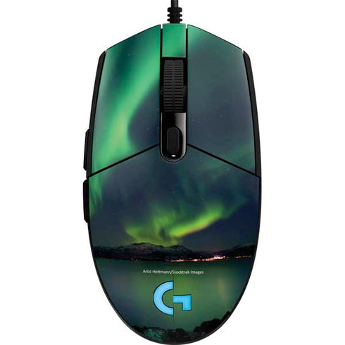 StockTrek Aurora Borealis Over Tjeldsundet in Norway G203 Prodigy RGB Wired Gaming Mouse Skin